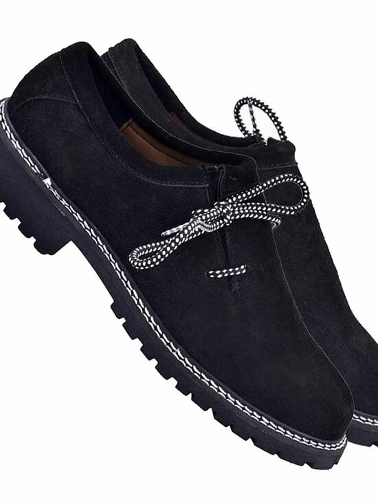 Black German Lederhosen Shoes Men’s Traditional Bavarian Style Size 46 main image 5